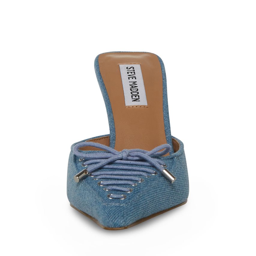 Mulas Steve Madden Brianne Denim Fabric Mujer Azules | ES WU9E04